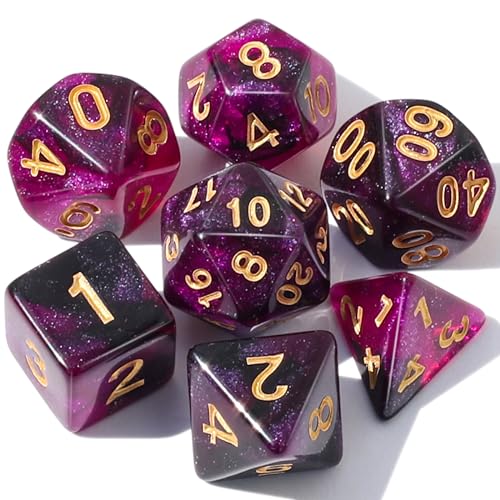 Image of CiaraQ 7pcs Polyhedral Dice Set for Dungeon and Dragons MTG Table Games