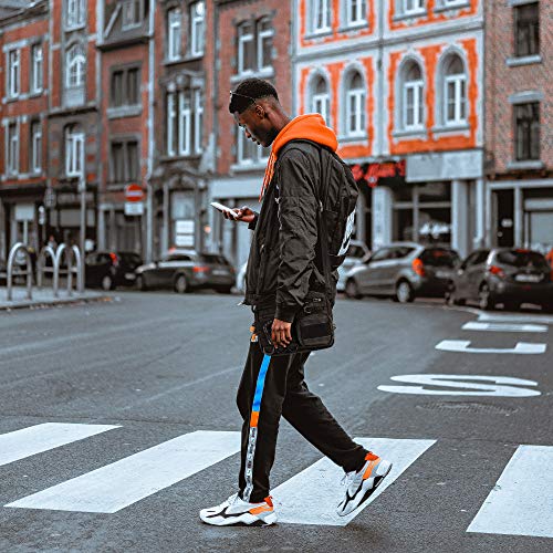 Fitdom Black Small Tactical Messenger Bag For Men. Multiple Ways To Carry As Sling, Shoulder, Crossbody, Waist, Pouch Side Pack. Made With Heavy Duty Fabric. Pack This Edc Tactical Bag (Black) #TOP4