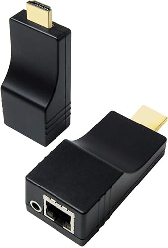 DDMALL Extensor HDMI sobre TCPIP, 492 pies, tamaño compacto, alimentado por USB, utilizando un solo cable CAT5eCAT6, uno a uno, uno a muchos de