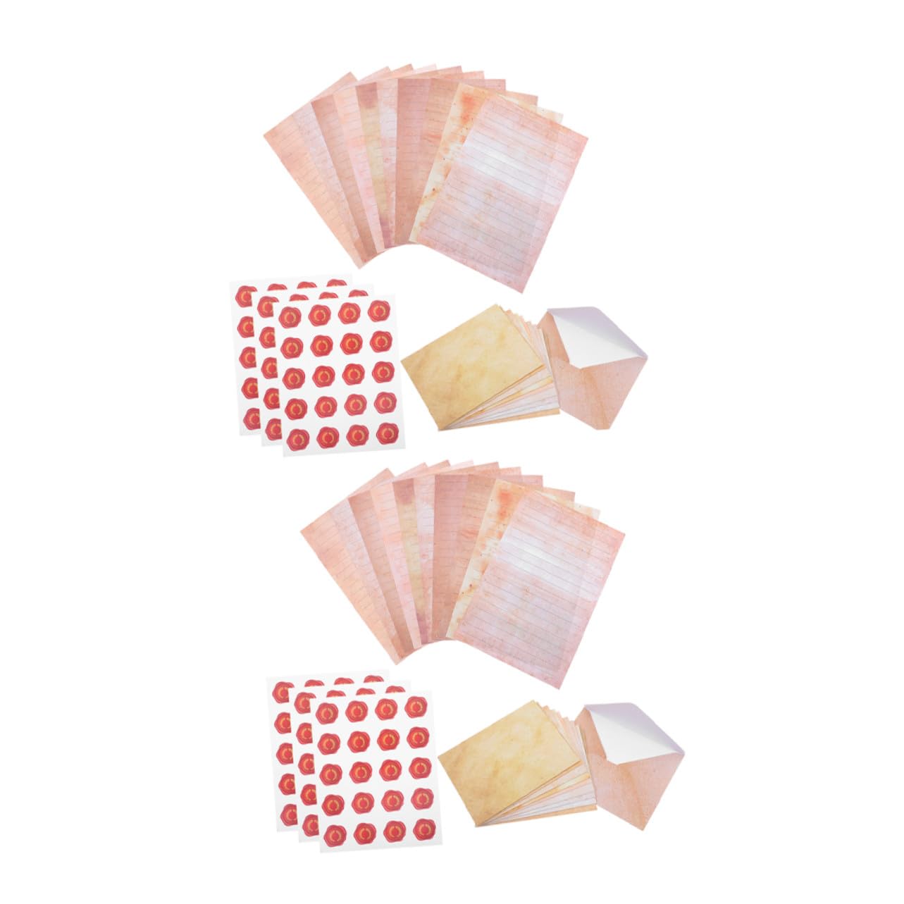 HOMSFOU 100sätze Retro-briefpapier-set Mit Umschlägen Liniertem Papier Im Vintage-look Für Handgeschriebene Briefe Mit Kraftpapier-umschlägen Für Briefe Und Notizen