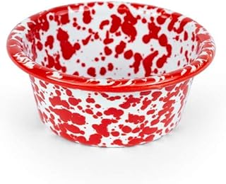 Enamelware Ramekin, 2 ounce, Red/White Splatter (Single)