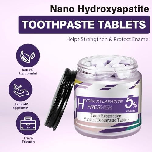 1 Flasche Hydroxylapatit Zahnpasta Zahnputztabletten Zahnpasta Hydroxylapatit Tabletten Hydroxyapatite Zahnpasta Toothpaste Zahnpasta Mit Hydroxylapatit Toothpaste Tablets Etwa 62 Tabs – Bild 4
