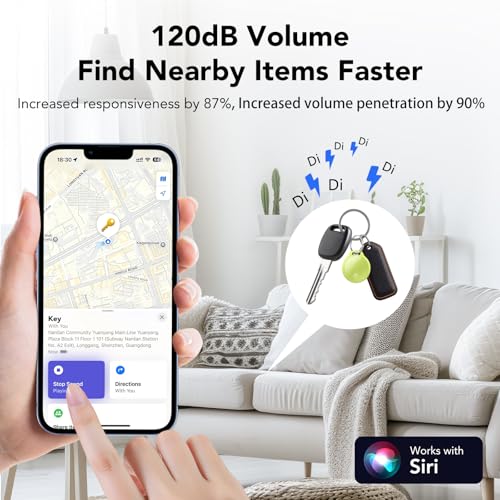 Image of Air Tracker Tags-4 Pack: Smart Bluetooth Tracker, Compatible with Apple Find My APP (iOS Only) Replaceable Battery, IP67 Waterproof, Suitable for Luggage, Wallets, Backpacks, Keys Tracking Tag