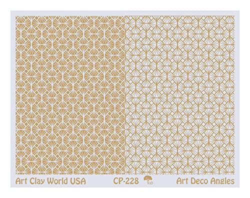 Low Relief Texture Plate Art Deco Angles Design - 1 Pc.