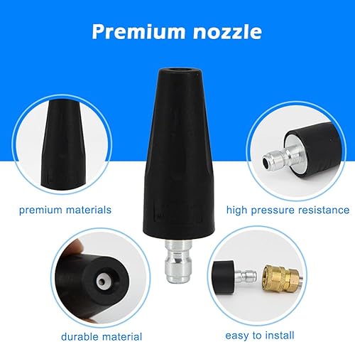 Miniatura 4 de Boquilla turbo de puntas de hidrolimpiadora, boquilla turbo rotativa de 2600 psi, boquilla turbo eficiente para lavadora a presión, con conexión