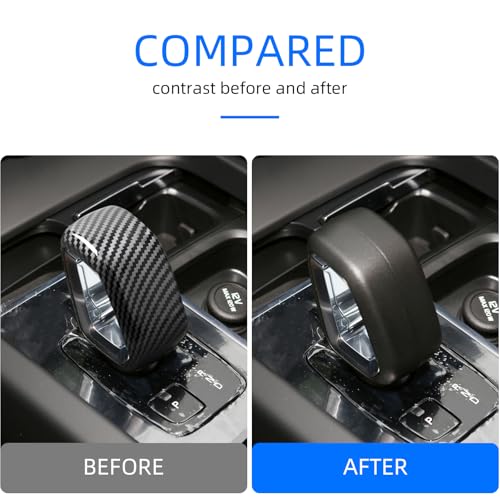 Image of for Volvo XC90 560 XC60 XC40 590 V60 V90 Interior Accessories car Gear Shift Knob Panel Cover ABS Carbon Fiber Pattern Sticker (Contemporary)
