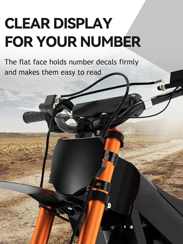 Image of JFG RACING Front Number Plate for Electric Dirt Bike,Universal Plate Replacement for Surron LBX /Tutti Soleil 01 /Yozma in 10 /Talaria Sting MX3 R MX4 MX5 Pro /E Ride Pro