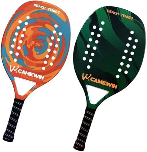 Kit 2 Raquetes Beach Tennis Profissional de Fibra de Carbono Ultra Leve