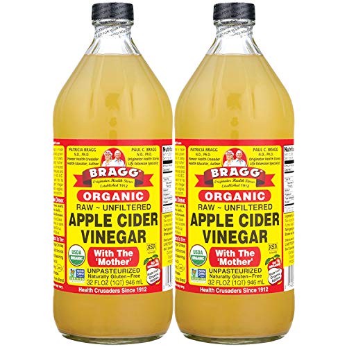 Bragg Organic Raw Unfiltered Apple Cider Vinegar, 32 fl.oz (Pack of 2)