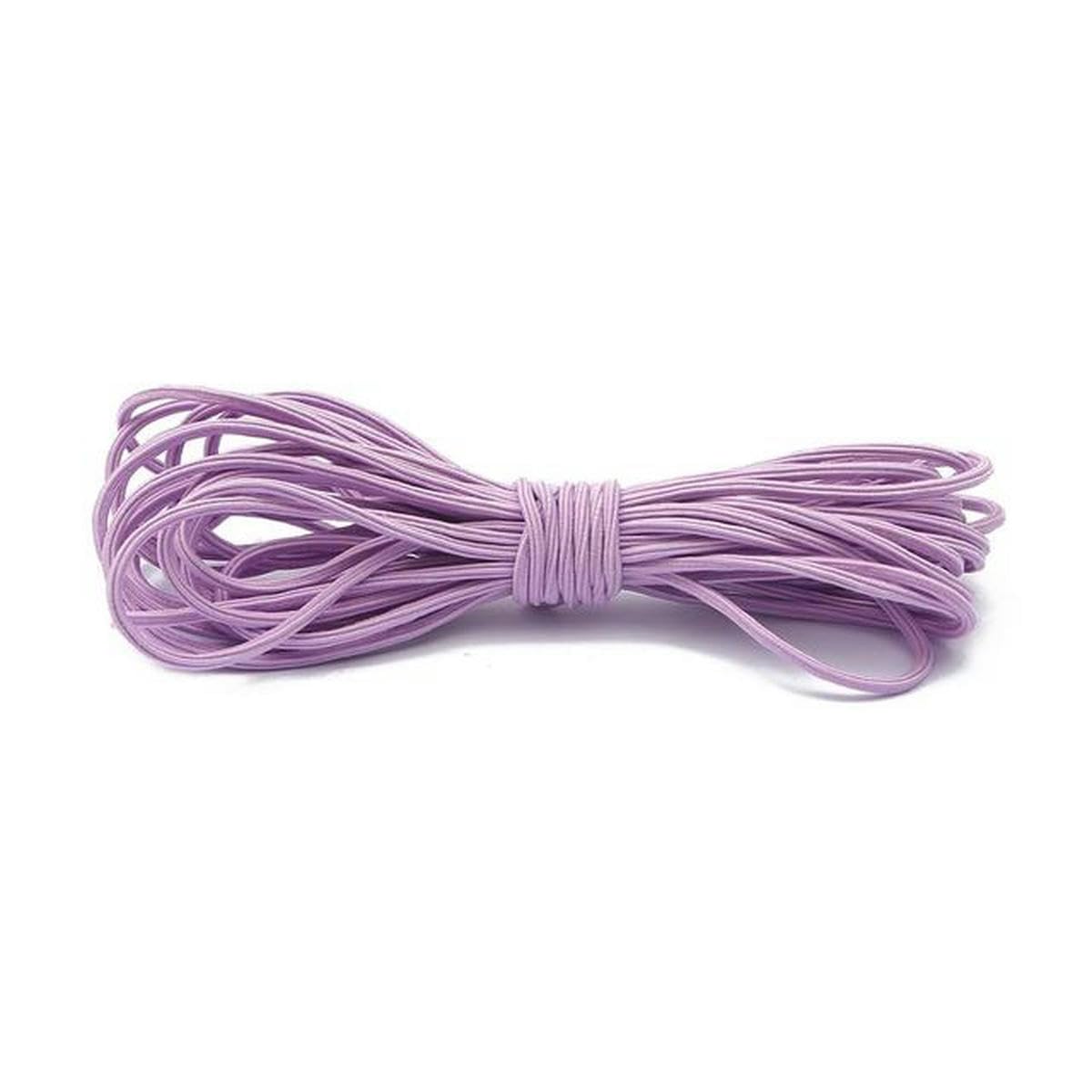 Sznurki i nici do koralików, 2 mm okrągły elastyczny sznurek do samodzielnego szycia, akcesoria lin o wysokiej elastyczności, 5 m, 1 szt(Purple)