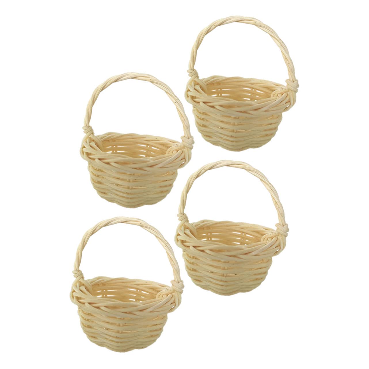 Zerodeko 16piezas Cesta De Ratan Miniatura Para Almacenamiento y Decoración Cesta Tejida Mano Para Flores y Picnic Accesorio Multifuncional Diseño Rural y Artesanal