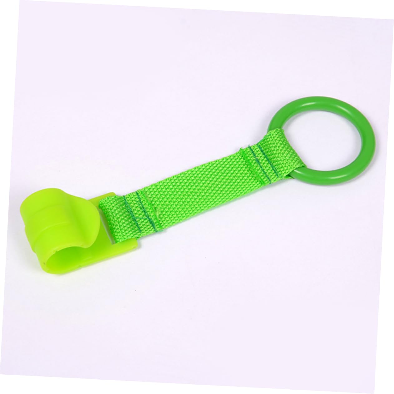 Kisangel 4pcs Baby Cot Pull up Rings Toddler Stand Ring Handle Safe Plastic Fabric Baby Walking Assistant