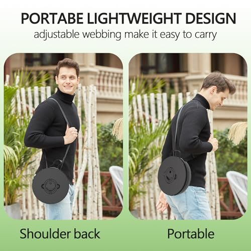 Image of ALEVMOOM Upgraded H 19.7 inch Collapsilbe Stool with 1.38 inch Thick Cushion,1000 lbs Capacity Wider & Taller Heavy Duty, Portable and Foldable Adjustable Telescoping Stool for Camping Hiking BBQ