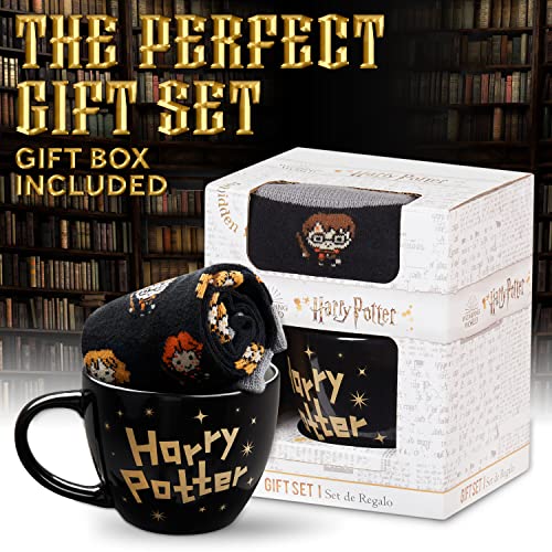 Miniatura 2 de Harry Potter Set De Taza Con Calcetines Para Mujer Adolescente, Taza Cafe Y Calcetines Divertidos Talla 35-41, Regalos Originales Ella Negra, 35-41 Eu