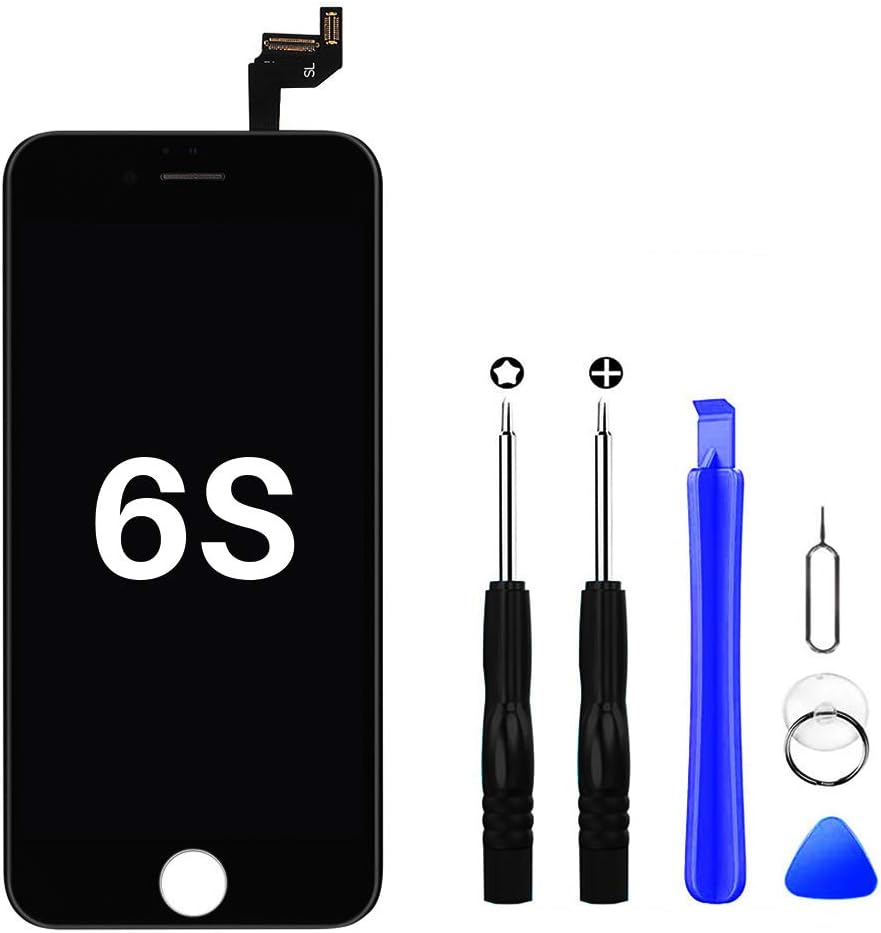Hoonyer for iPhone 6s Screen Replacement Black Touch Screen Display and LCD Digitizer Assembly Glass Touch with Repair Tools (Black)