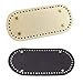 Wohlstand 2 Pz Parte Inferior de Bolsa de Cuero de PU,Bolsa Cojín Inferior Almohadilla de Bolso Cojín de Parte Inferior de Bolso para el Bolso Bolsos de Ganchillo para Tejer DIY-Negro,Beige 22 x 10cm