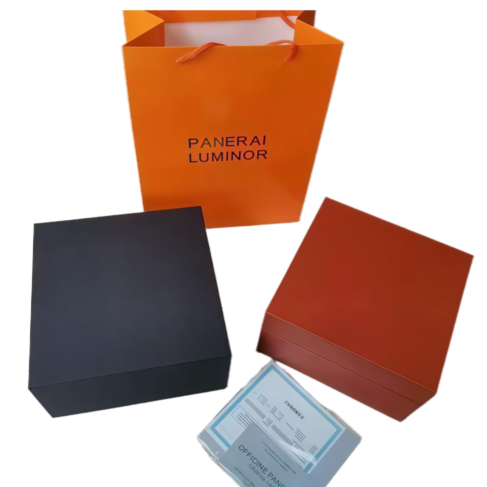 Grand Bois Montre Présentation Coffret Rouge Marron Finition Noir Intérieur Rangement Organisateur Accessoires Outil Inclus Boîte pour Panerai Luminor