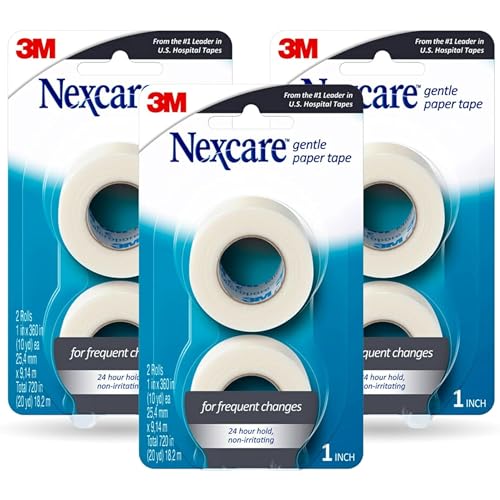 Nexcare Gentle Paper Tape 1 Inch X 10 Yards, 2 ea (Pack of 3)