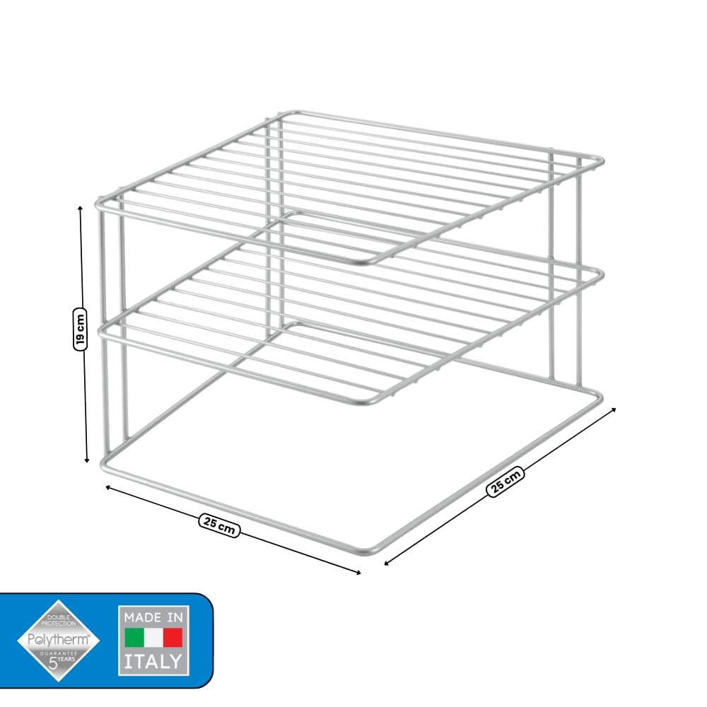 Amazon｜Metaltex コーナーラック3段 シルバー 約25×25×19cm
