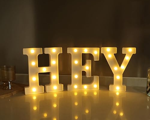 Miniatura 8 de Letras iluminadas, letras LED, 26 letras del alfabeto, letras iluminadas decorativas, letras iluminadas que funcionan con pilas para fiestas, bares,