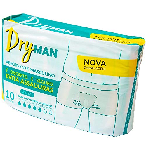 Absorvente Masculino, Branco, Drymant, 10 unidades 1 Absorvente Masculino, Branco, Drymant, 10 unidades