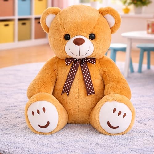 Image of ZEXSAZONE Toy Cute I Smile Soft Teddy Colored Huggable Bear | 32 cm | Plushie Soft Toys for Kids | Plush Soft Toys for Baby Boys and Girls Kids - Teddy | Best Valentine Gift (Brown)
