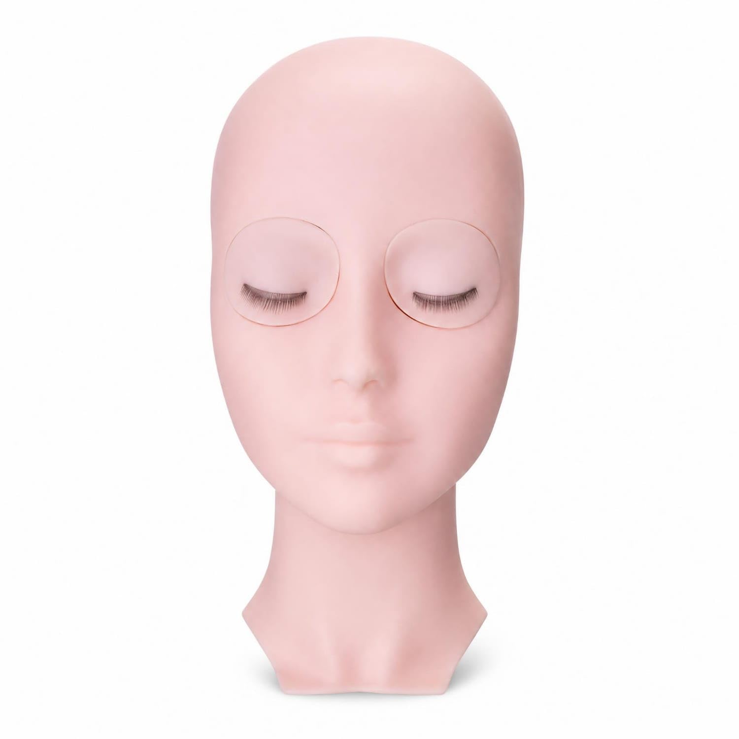 Detachable Eye Inserts Eyelash Practice Head Smooth Surface Lash Extension Practice Head, Pink-image-22