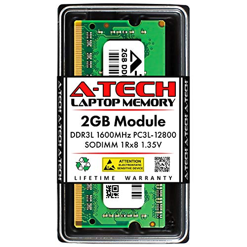 Image of A-Tech 2GB RAM Replacement for Synology RAM1600DDR3L-2G | DDR3 /DDR3L 1600 MHz PC3L-12800 SODIMM Non-ECC Unbuffered Memory Compatible for RS1219+, RS818RP+, RS818+, DS1817+, DS1517+