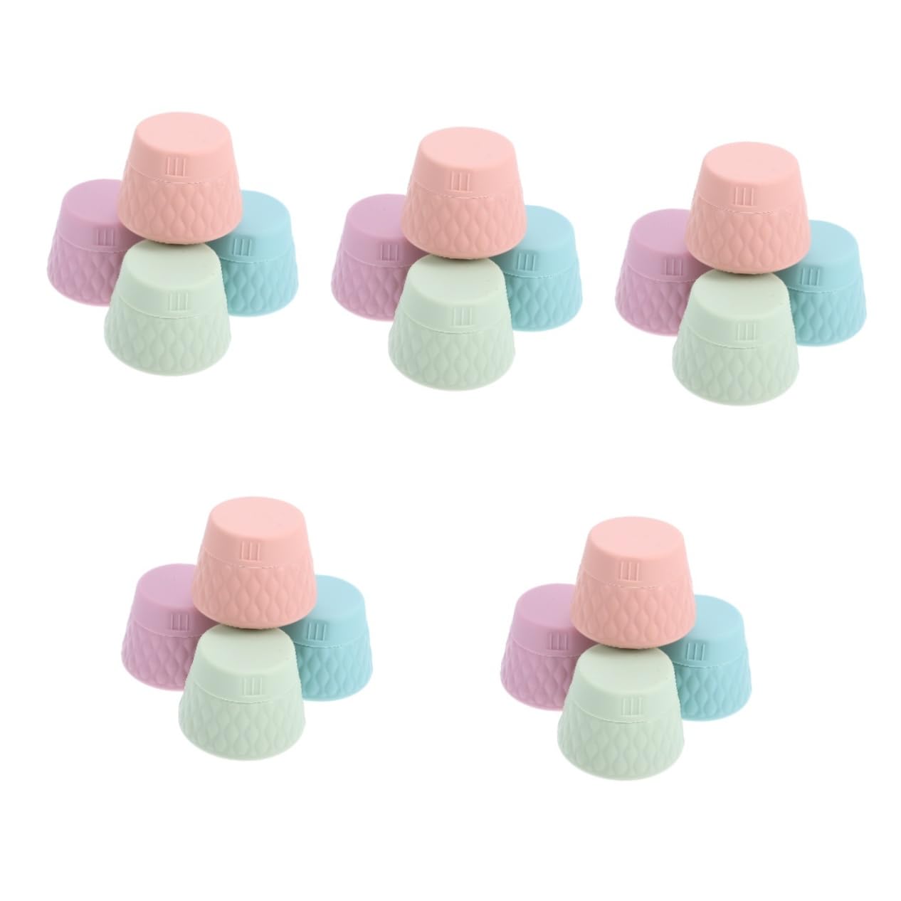 Healvian Tarros De Crema De Silicona Para Viaje De Botes Pequeños Rellenables Con Tapa Contenedores Portátiles Para Cosméticos Sin Fugas Para Maquillaje Y 4 Piezas X 5