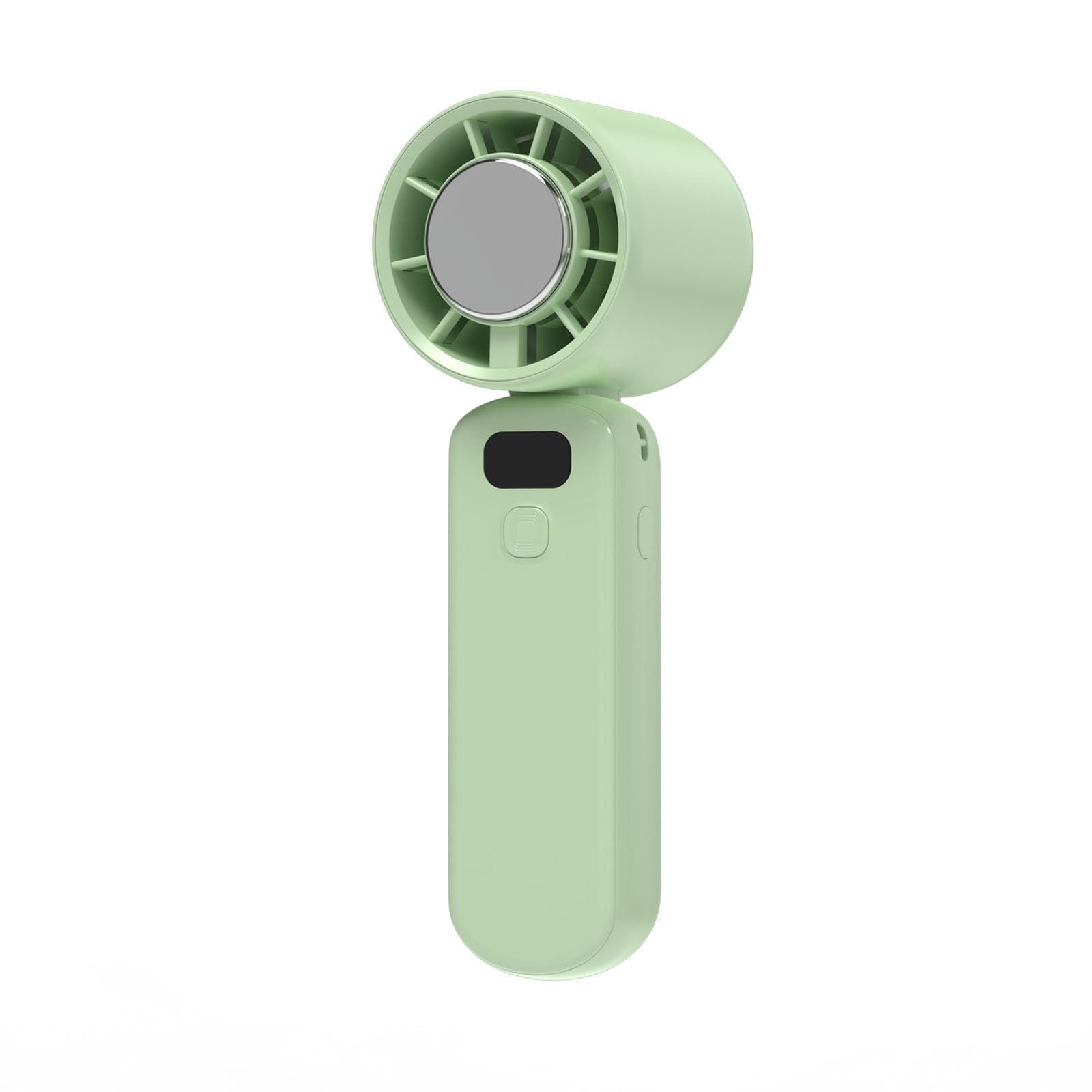 Uqezagpa Green Hanging Handheld Fan With Usb Charging Strong Wind Folding Fan Outdoor Cooling Device For Indoor And Outdoor Use Portable Cooling