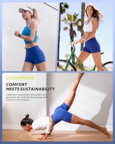 Image of CAMPSNAIL Workout Biker Shorts Women - 3 inch /5 inch /8 inch High Waisted Tummy Control Spandex Booty Volleyball Shorts for Yoga Dance