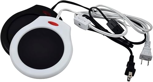 Calentador eléctrico de escritorio para el hogar y la oficina, para café, té, cacao, sopa, velas de regalo para invierno, 2 unidades (blanco y negro