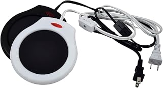 Home&Office Desktop Electric Mug Warmer-Coffee/Tea/Cocoa/Soup-Scented Candles Gift for Winter 2pcs(White and Black (CFW002-White Black)