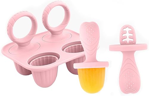 Miniatura 11 de Moldes de silicona para paletas, mini moldes para paletas de leche materna con palitos, máquina de paletas para morder leche materna congelada,
