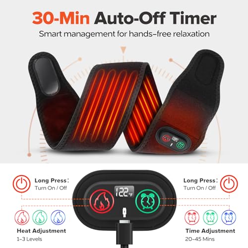 Rechargeable Cordless Elbow Heating Pad Wrap, Fast Heating Heated Arm Sleeve with 3 Heat & Timing Settings, 4000mAh USB Arm Heat Wrap for Tennis Elbow, Tendonitis, Arthritis, Forearm Pain Relief — view 2