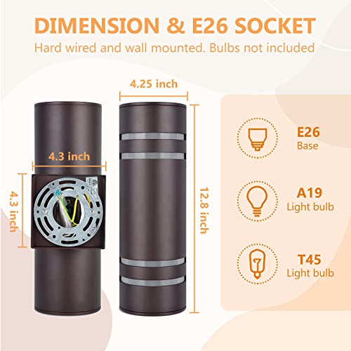 Housen Solutions Outdoor Light Fixture, Modern Porch Lights Ip54 Waterproof Etl Listed Outdoor Wall Lights, Oil Rubbed Bronze Aluminum Exterior Light Fixture, Outdoor Lights For House Garage #TOP6