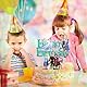 LETSHOLD El-sa Tortendeko mit Figur, Eiskön-gin Kuchen Deko, Geburtstagsparty Deko, Cake Topper Geburtstag, Happy Birthday Topper, für Mädchen Geburtstagsdeko