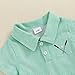 Gaono Toddler Baby Boy Summer Clothes Golf Polo Shirt Short Sleeve Lapel Collar Striped Casual T-Shirt Tops (A-Green, 18-24 Months)