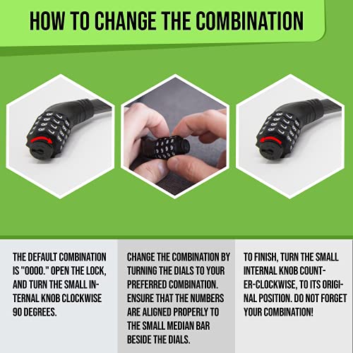 Urban August Original Fridge Lock: Multi-Functional Cable Combination Lock, For French-Door Refrigerators And Cabinets (Two Pack White) #TOP5