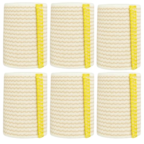 2-inch | Elastic Bandages by Spa Slender | Sports - Hook Loop Closure – Non-Latex - Compression - Injuries - Support | 6-Pack – up to 15 ft Stretched