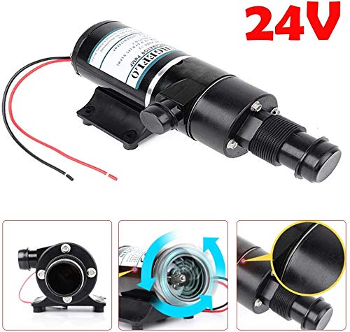 OUKANING 168W 24V High Pressure Self Priming Diaphragm Water Pump, Marine Macerator Waste Pump for Marine Boat Yacht Sewage Yacht Car Washing Boat Cleaning and Garden Watering