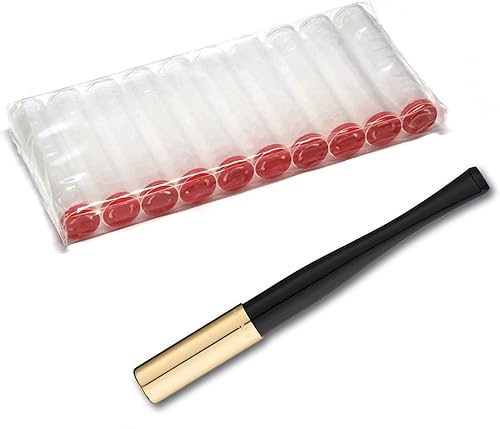 Denicotea Lady Ejector Series - Soporte para cigarrillos con ranura para filtro y 10 filtros gratis, color negro, añade estilo y sofisticación,