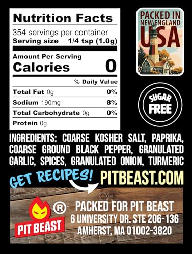 Pit Beast 100 New England Bbq Rub | Keto, Sugar-Free, 0 Carbs, No Msg, Gluten Free | Savory And Bold Barbecue And Grill Seasoning For Chicken, Burgers, Pork, Beef, Steak, And Ribs thumb #8