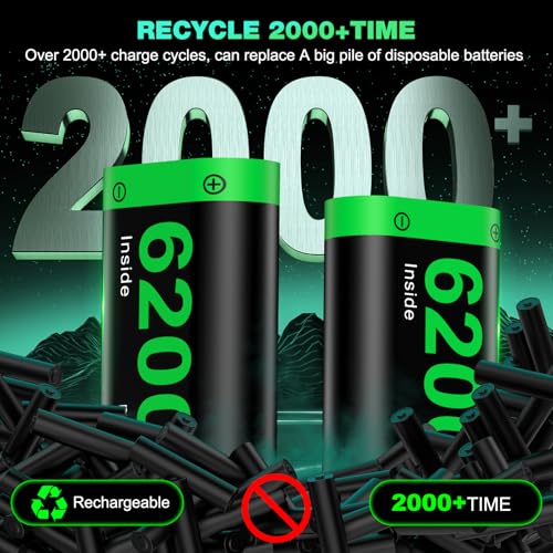 Image of DINOSTRIKE 2X 6200mWh Controller Battery Pack Rechargeable Compatible with Xbox One【RGB Charging Station】【Extended USB C Cable】 Rechargeable Battery for Xbox Series S /X