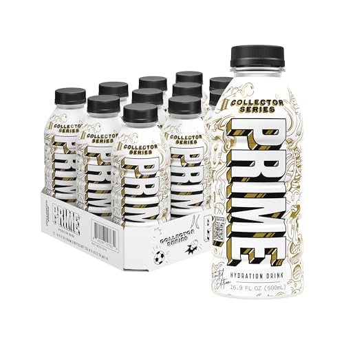 PRIME Hydration Collector Series, Sports Drinks, Electrolyte Enhanced for Replenishing Fluids, 250mg BCAAs, B Vitamins, Antioxidants, Low Sugar, 16.9 Fl Oz, 12 Pack