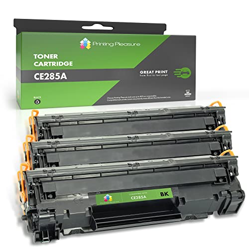 Printing Pleasure 85A 285A Compatible para HP y Canon CE285A Cartucho de Tóner para ​Laserjet Pro ​​​M1210 P1106 M1212 M1132 P1100 P1102 P1102w M1132mfp M1136 M1213nf P1108 i Sensys LBP 6000 2 Negro