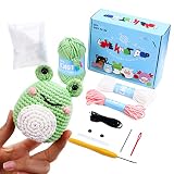 loveknotpop Beginners Crochet Kit: Animal Crochet Kit for Complete Beginner, Adults and Kids, Cute F