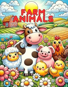 Paperback Farm animals: a joyful coloring book for kids 3-5 years old Book