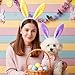 WILLBOND 12 Pcs Easter Bunny Ears Simulation Plush Rabbit Ear Soft Bunny Headband for Cosplay Party Halloween (Cute Color)