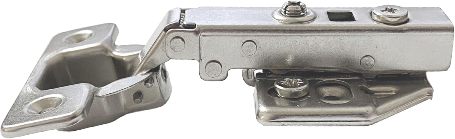 Kippen 1261X - 2 Piece Kit of Nickel-Plated Steel Hinges with 110° Opening Angle + 12 Steel Screws 16 mm with Soft Closing System. Application: External Strike